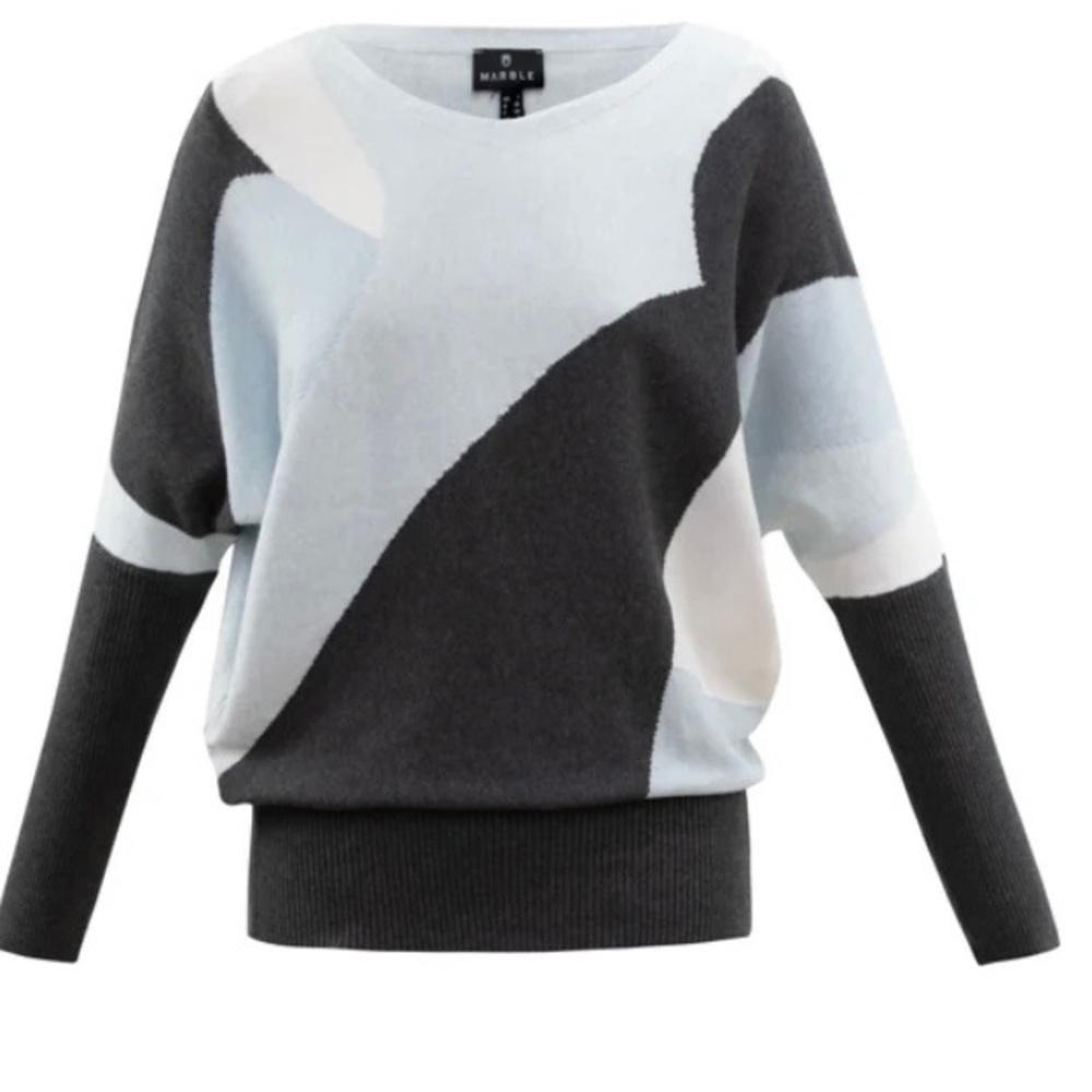 Marble New With Tags Diagonal Stripe 100% Cotton Sweater Size XS
